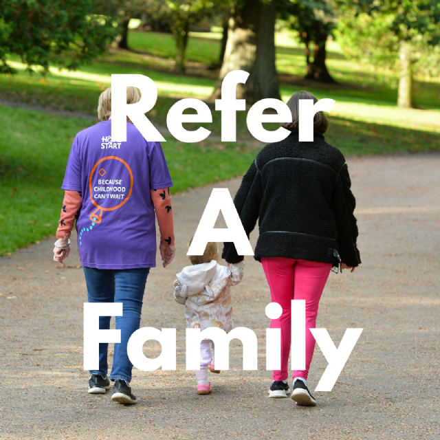HP Refer a family button